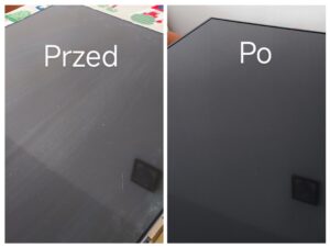 Czysta matryca telewizora po czyszczeniu